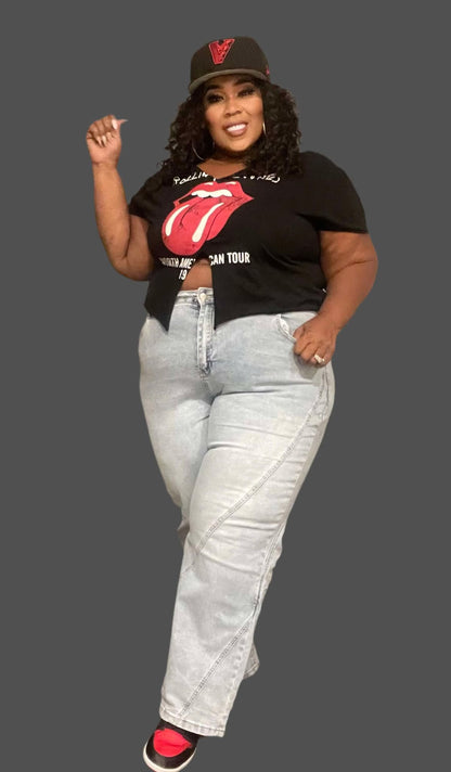 PLUS SIZE "NOT YOUR OLE' MOM JEANS"-67