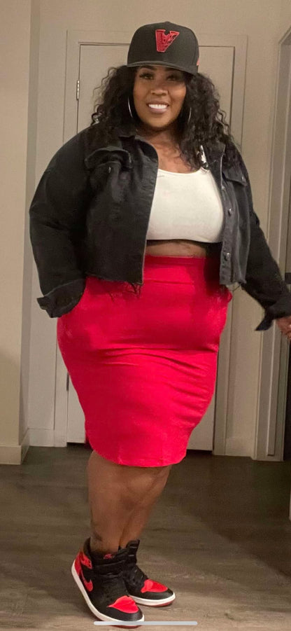 NEW TULIP HEM SKIRT WITH SIDE POCKETS   (will ship  11/22)