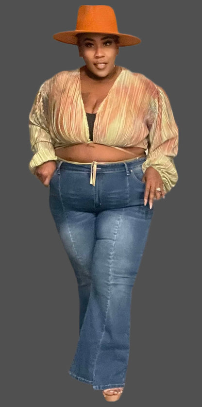 PLUS SIZE VERY BELL LEG JEANS-66