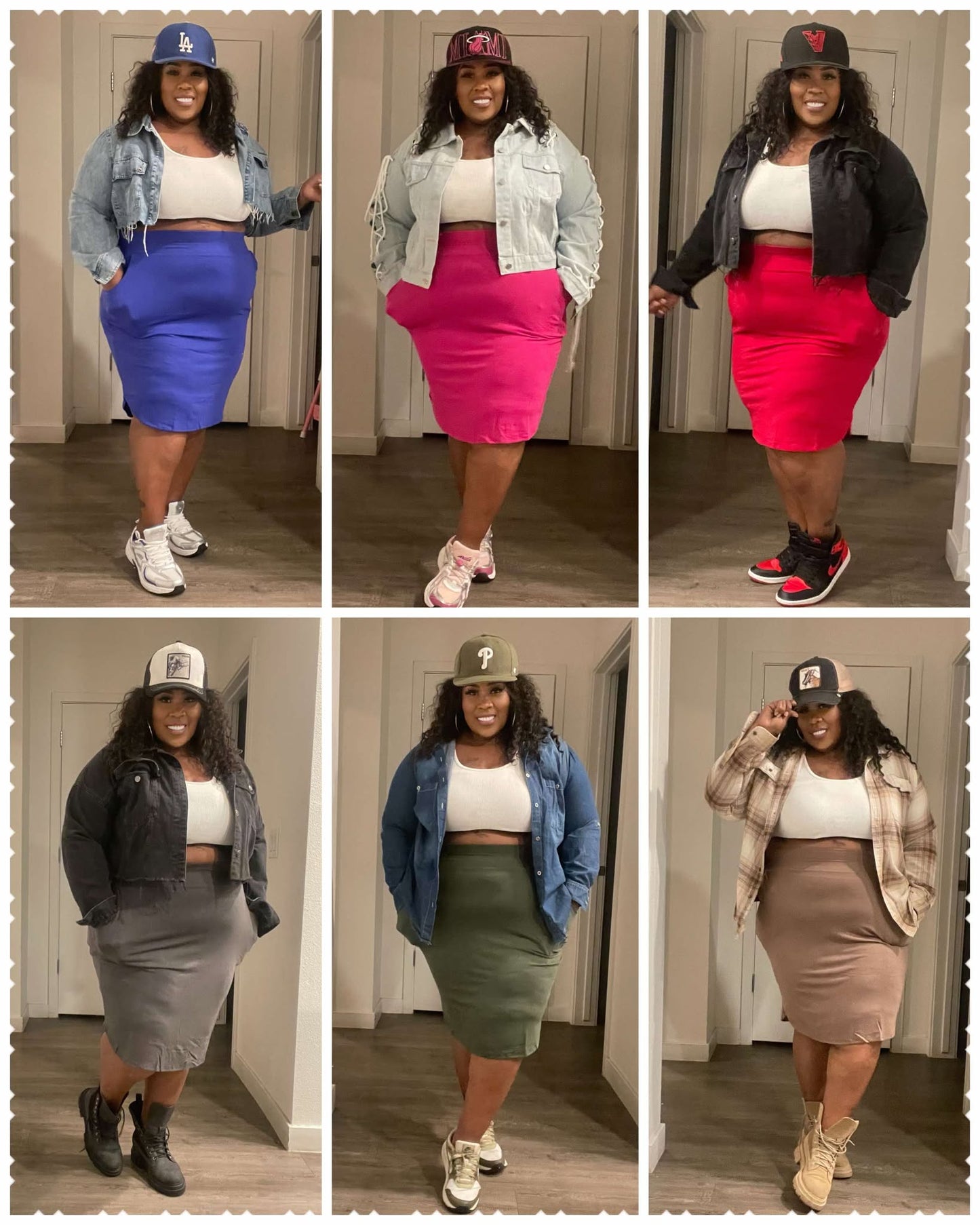 NEW TULIP HEM SKIRT WITH SIDE POCKETS   (will ship  11/22)