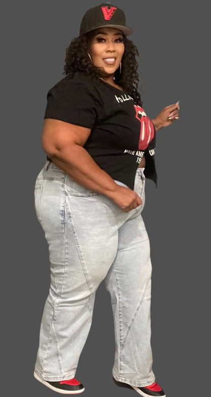 PLUS SIZE "NOT YOUR OLE' MOM JEANS"-67