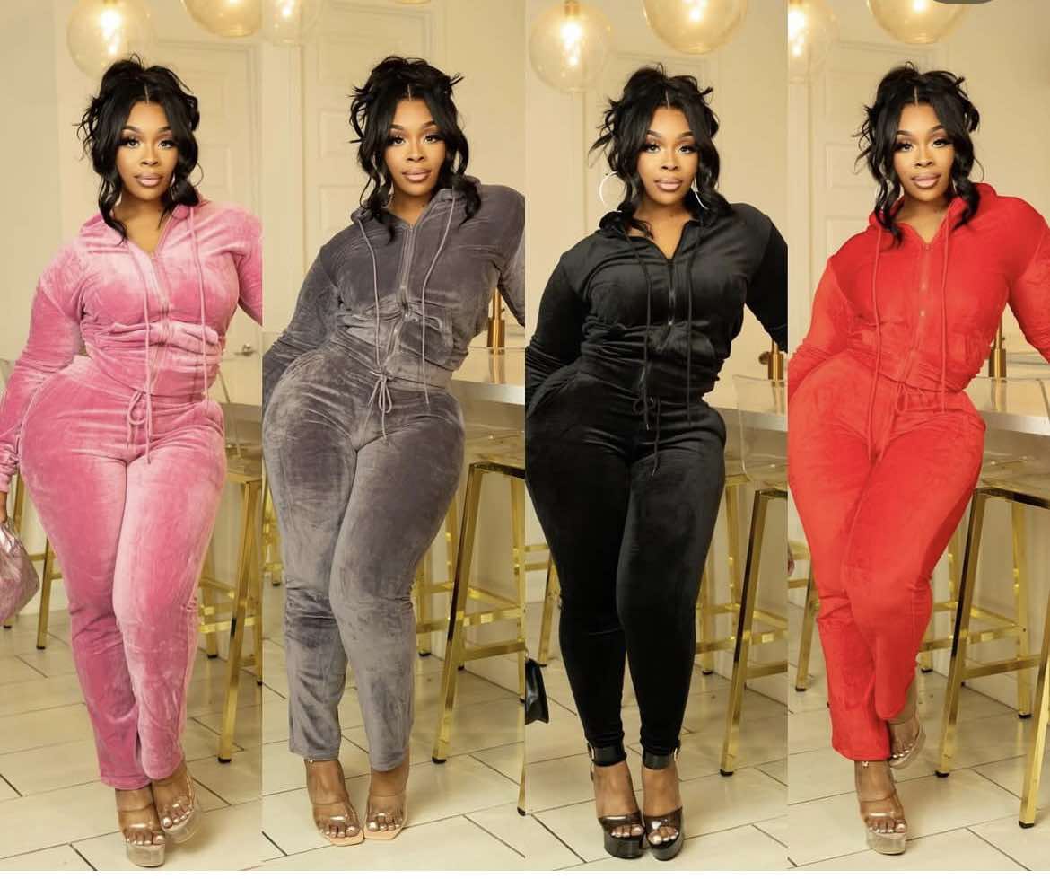 VELVOUR 2-PIECE JOGGER SETS-SL04