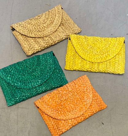 Straw Clutch Purse