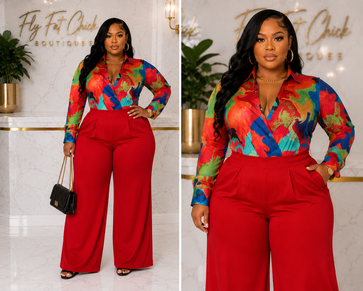 PLUS SIZE MULTI PRINTED LONG SLEEVE BODYSUIT-39