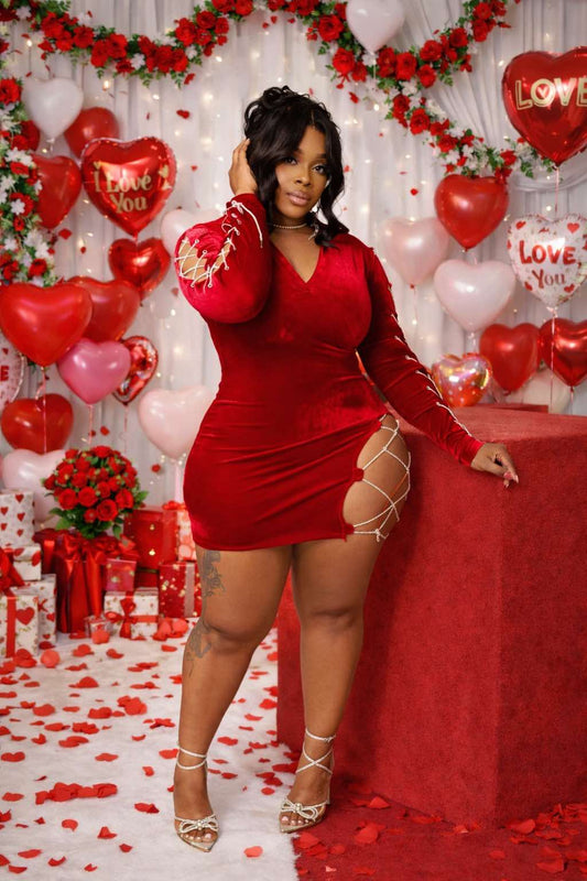 LOVE ME, LOVE ME SEXY DRESS-RED-SL14