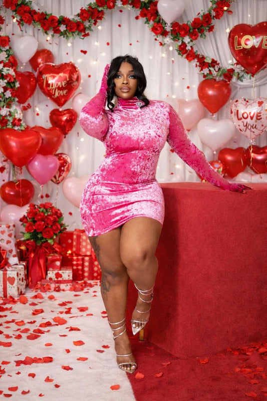 GLOVE LOVE DRESS-FUSCHIA-SL03