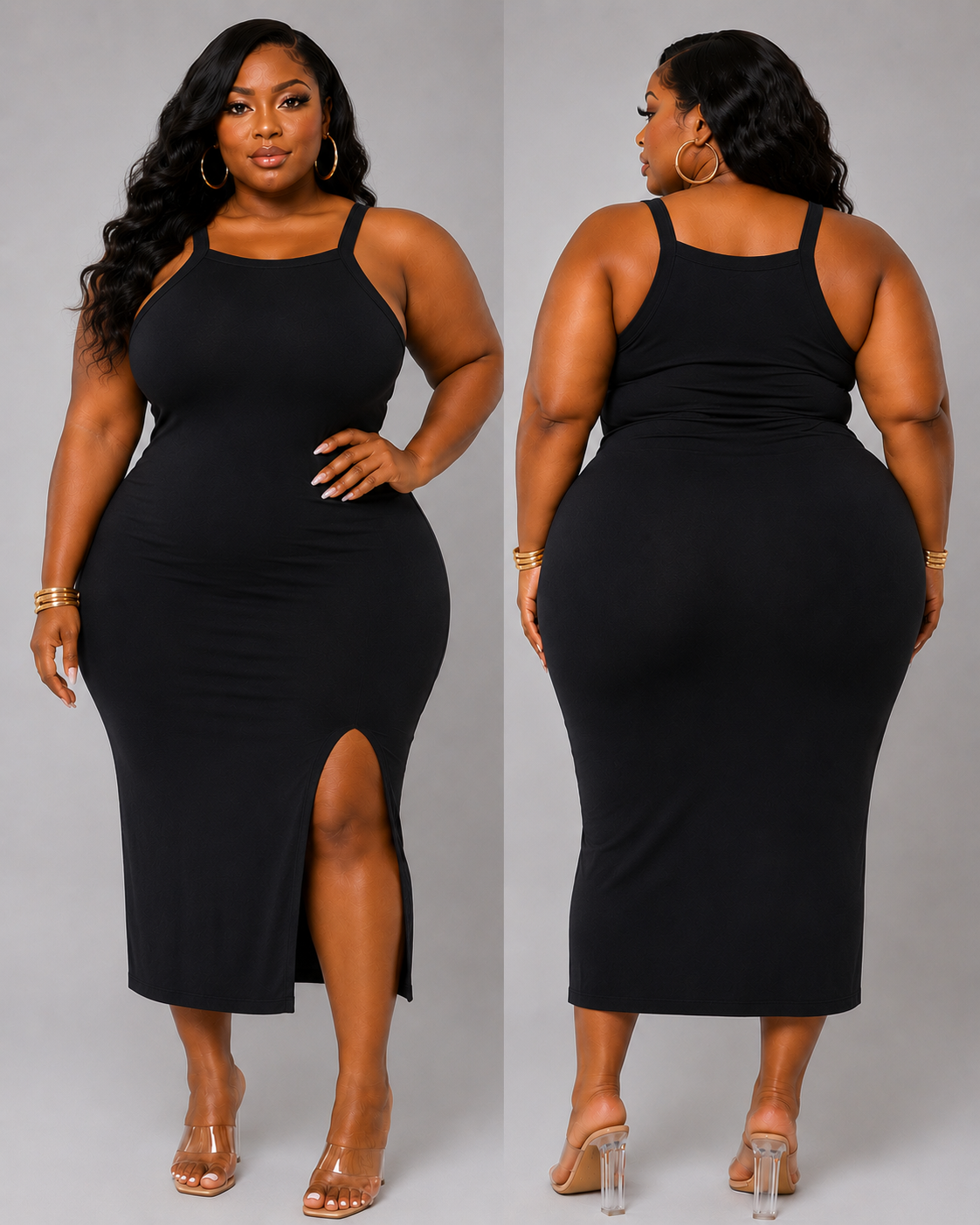 PLUS SIZE "JUST A LIL SEXY DRESS BLACK-67
