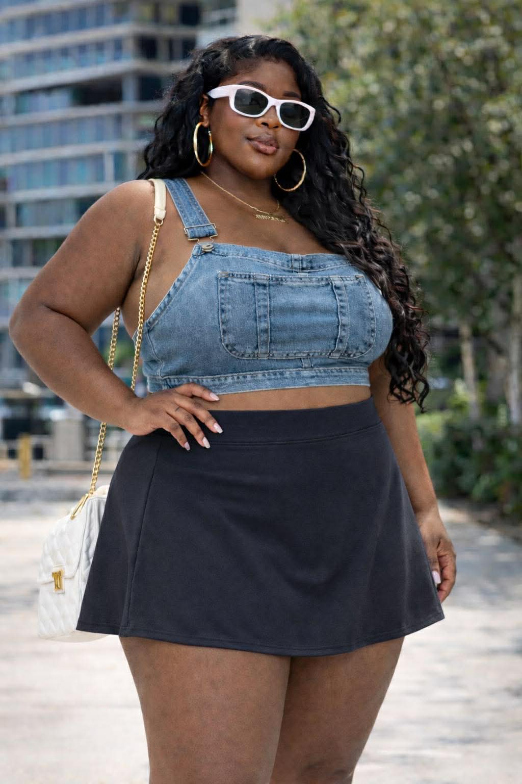 Plus Size Skorts with Hidden Pocket-CHARCOAL GREY-08