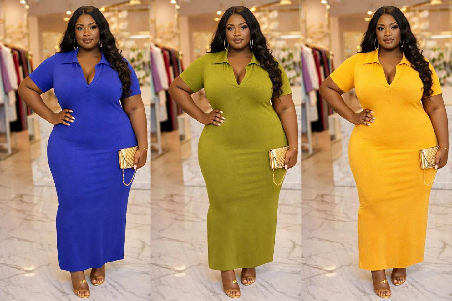PLUS SIZE COLLARD MAXI DRESS-09