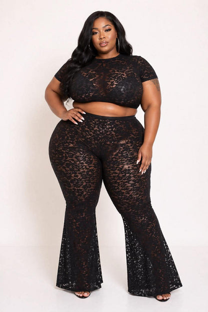 PLUS SIZE 2-PIECE  No Apologies Lace Set-65