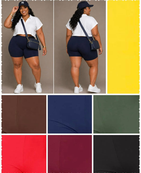 PLUS SIZE "SNATCH & GO" SHORTS-26