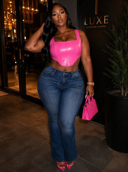 PINK PRESSURE CORSET TOP-L02