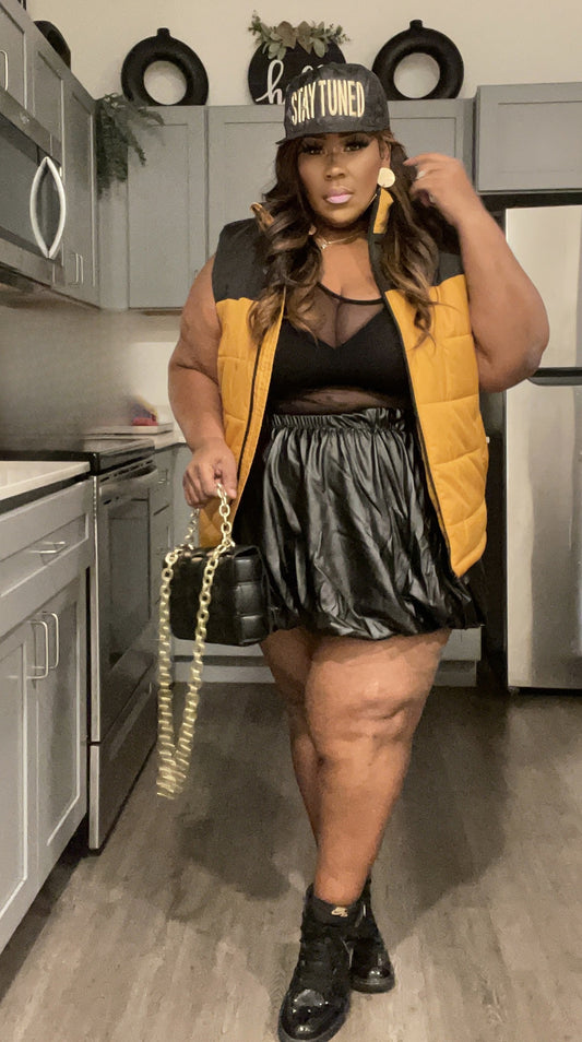 I BET YOU WON'T FAUX LEATHER BUBBLE SKIRT-07