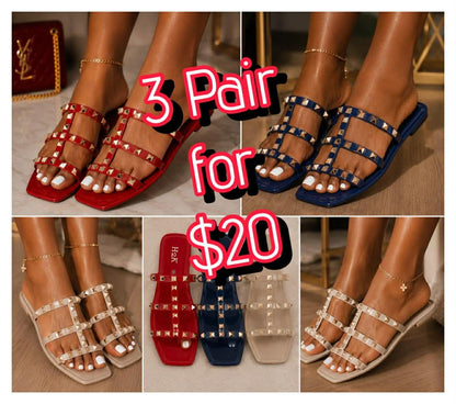 3 for $20 ... "STOP & STARE" SANDALS