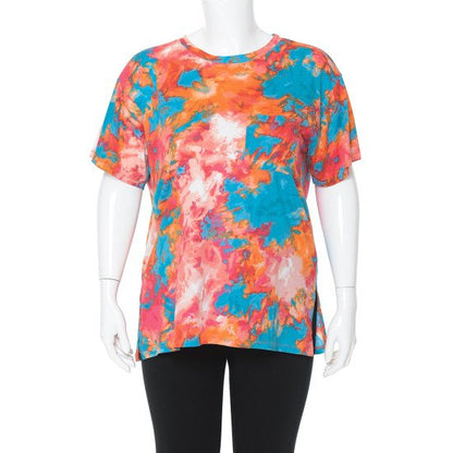 $3 SPECIAL!!! PLUS SIZE TYE DYE TEE-PINK/BLUE MIX
