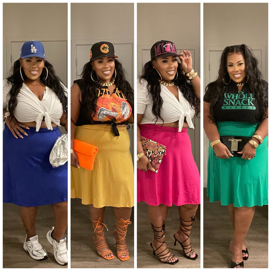 PLUS SIZE FLARE DOLLY SKIRT****SKIRT ONLY***