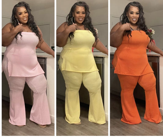 PLUS SIZE SUMMER TIME FUN 2-PIECE SET