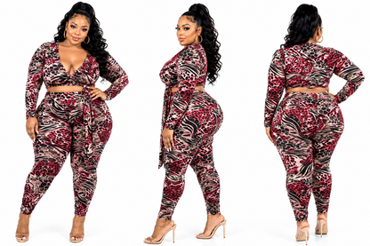 PLUS SIZE "WILD ABOUT ME" 2-PIECE SET-32