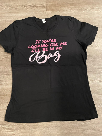 IN MY BAG GRAPHIC CROP TEE-BLACK
