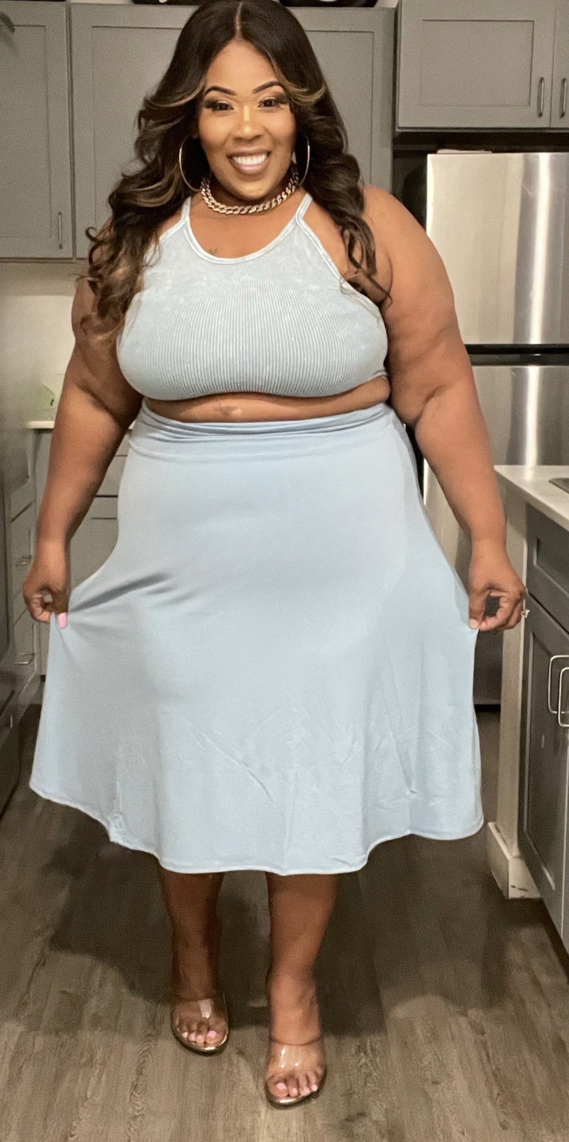 PLUS SIZE FLARE DOLLY SKIRT****SKIRT ONLY***
