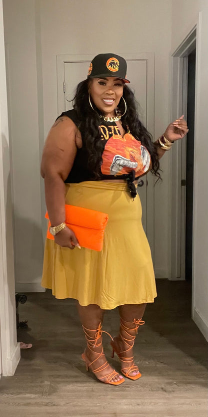 PLUS SIZE FLARE DOLLY SKIRT****SKIRT ONLY***