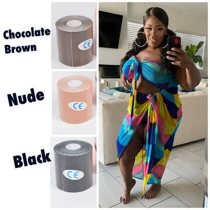 3 inch Wide Plus Boobytape for Breast Lift Tape Adhesive Bra Tape
