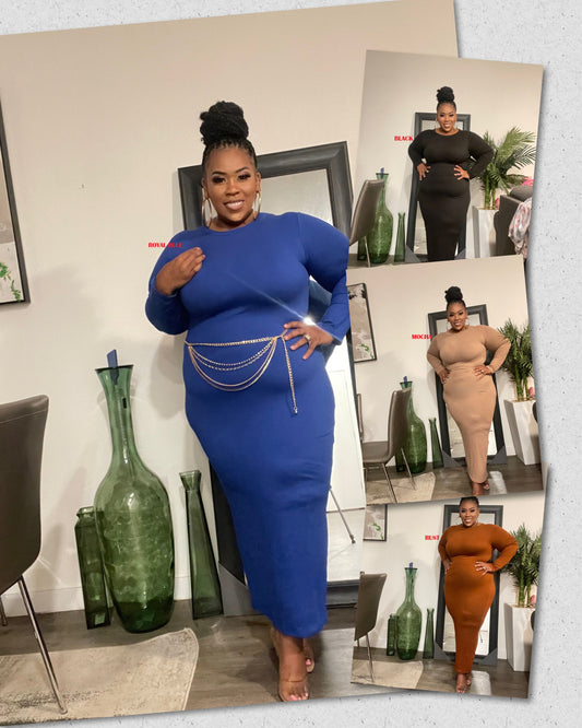 LONG SLEEVE  Essential Maxi Dress.