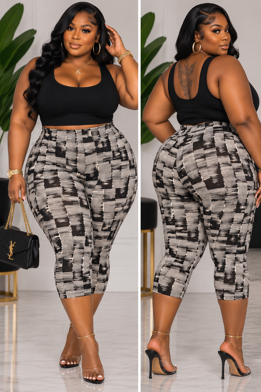 PLUS SIZE "BLOCK STACK" Capris-19