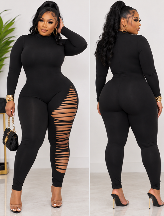 SLICED LEG JUMPSUIT-L03
