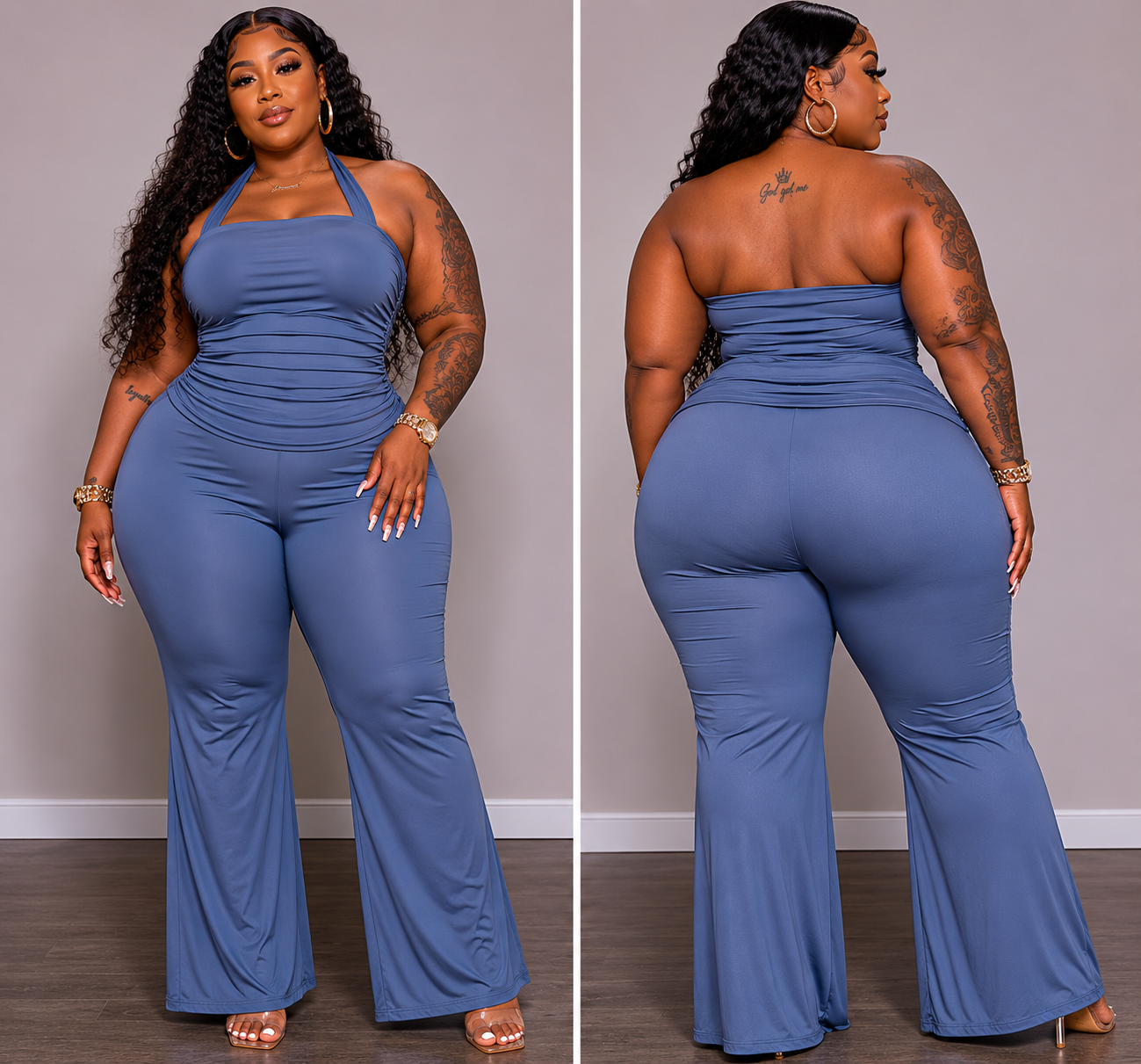 PLUS SIZE "MAIN CHARACTER" 2-PIECE SET-BLUE-15