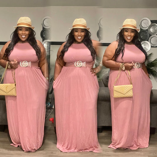 PLUS SIZE SPAGHETTI STRAP 2-POPCKET MAXI DRESS-MAUVE-01