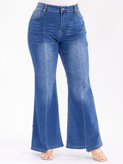 PLUS SIZE VERY BELL LEG JEANS-66