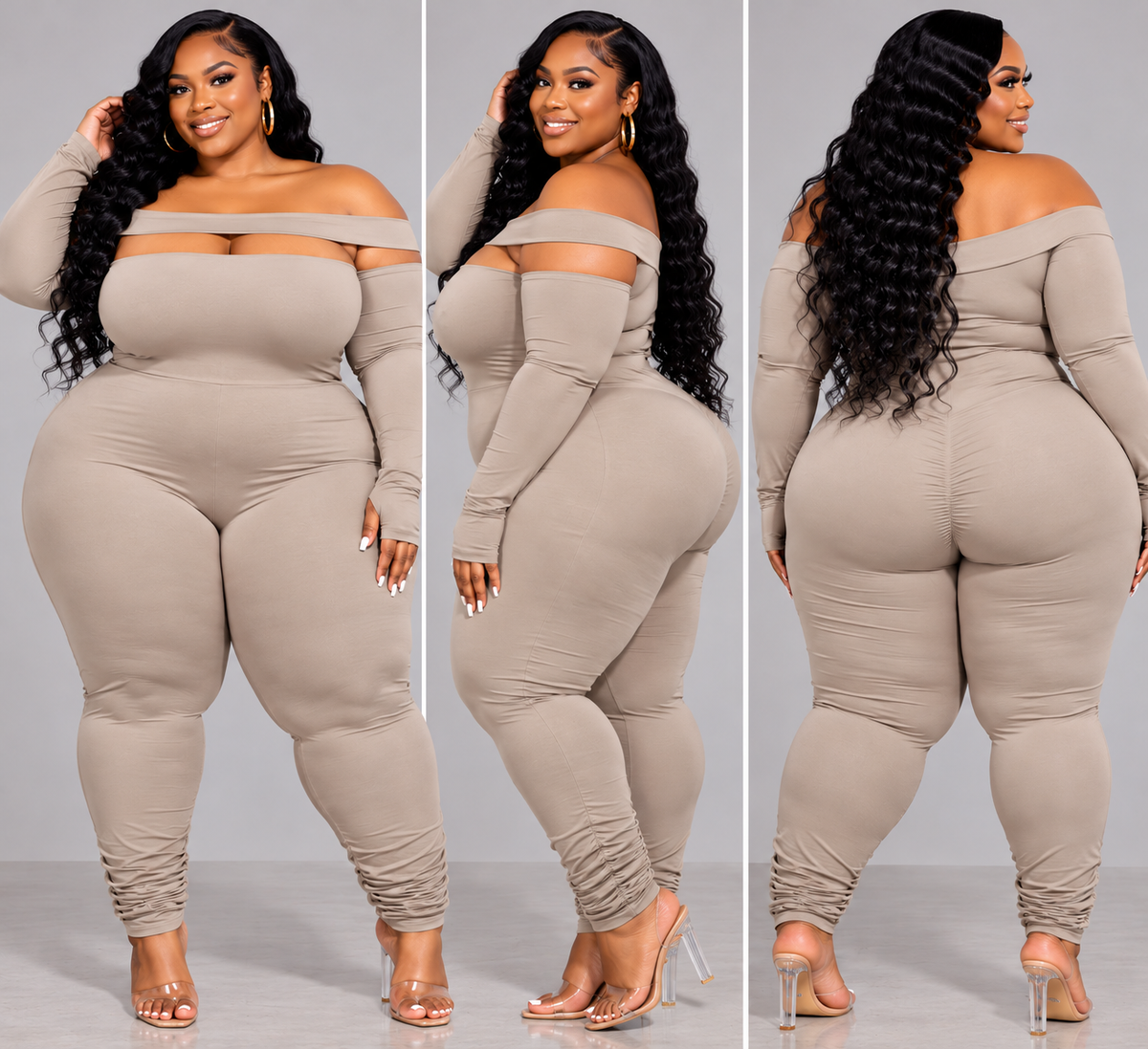 PLUS SIZE "THE MAIN ATTRACTION" JUMPSUIT-OATMEAL-13