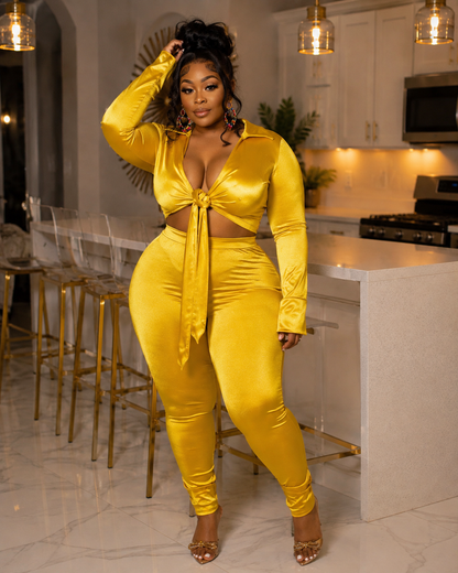 SHE SOLID 2-PIECE PANT SET-SL02