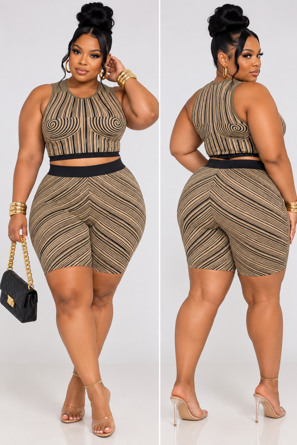 GOT ME TWISTED 2-PIECE SET-TAN/BLACK