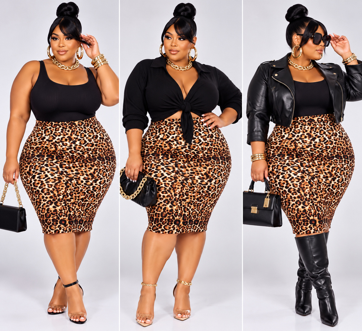 PLUS SIZE "WILD & FREE" PENCIL SKIRT-03