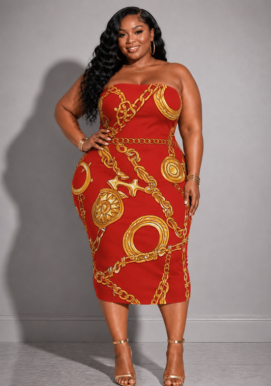 PLUS SIZE "BOSS LINK" HALTER DRESS-33