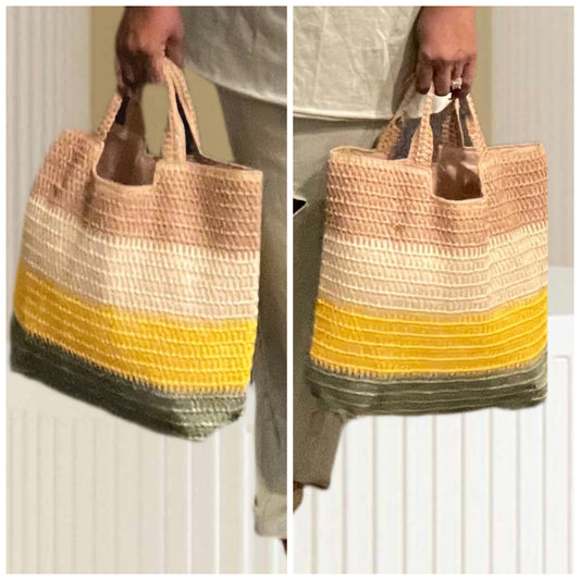 Multi Color Stripe Tote Bag