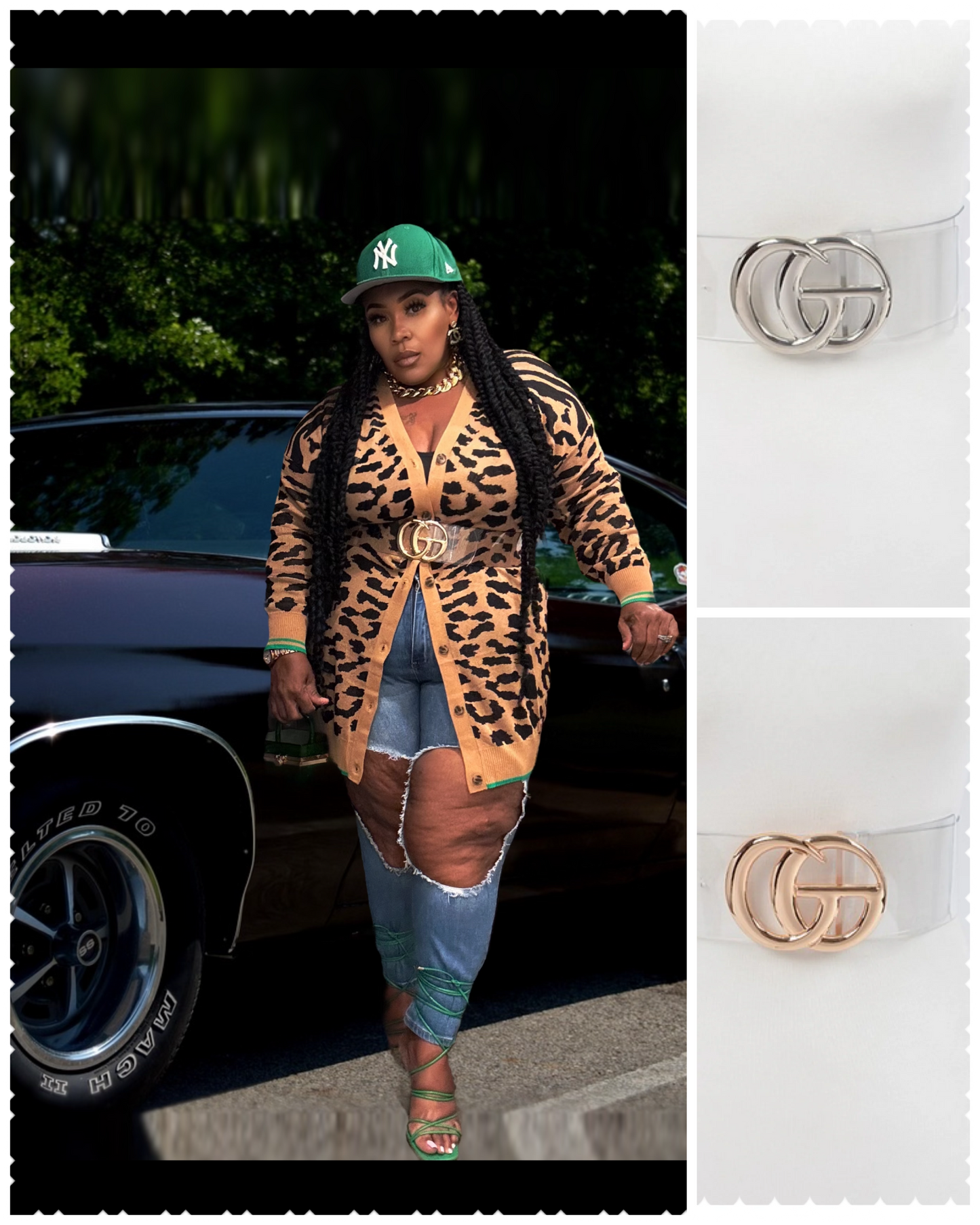 GG Oversized Buckle Plus Size Belt