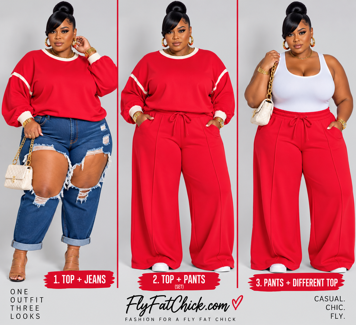 PLUS SIZE "OFFICALLY FALL" JOGGER SET-RUBY (WILL SHIP 10/5)