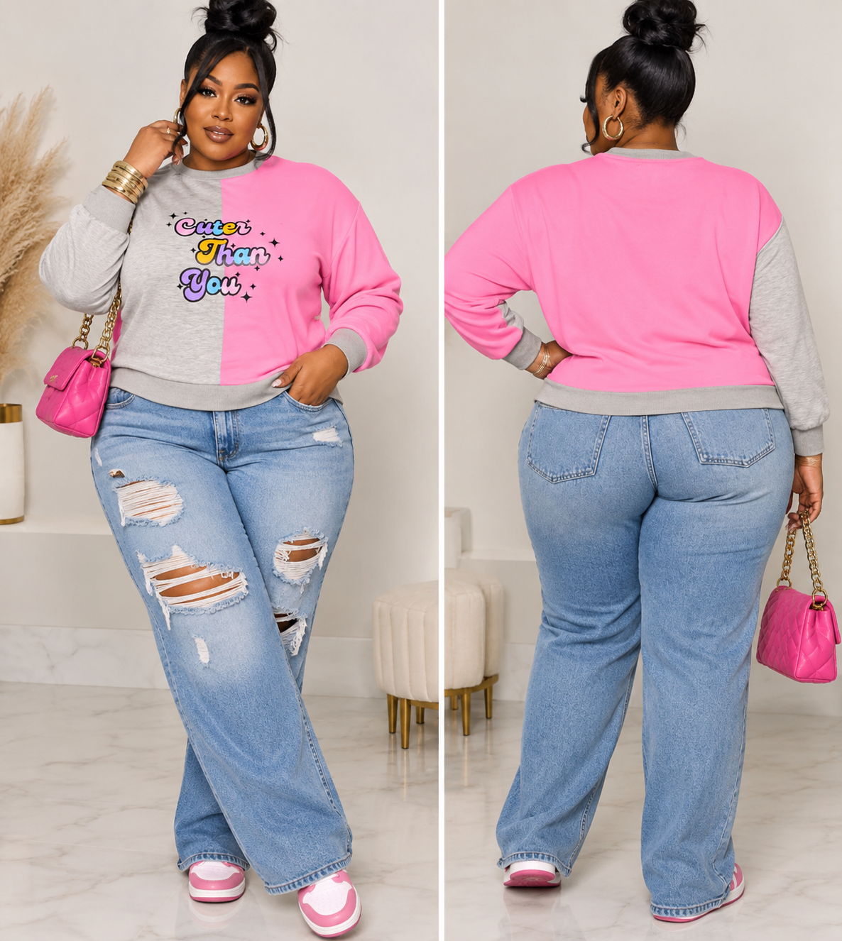 PLUS SIZE "CUTER THAN YOU" SWEATER