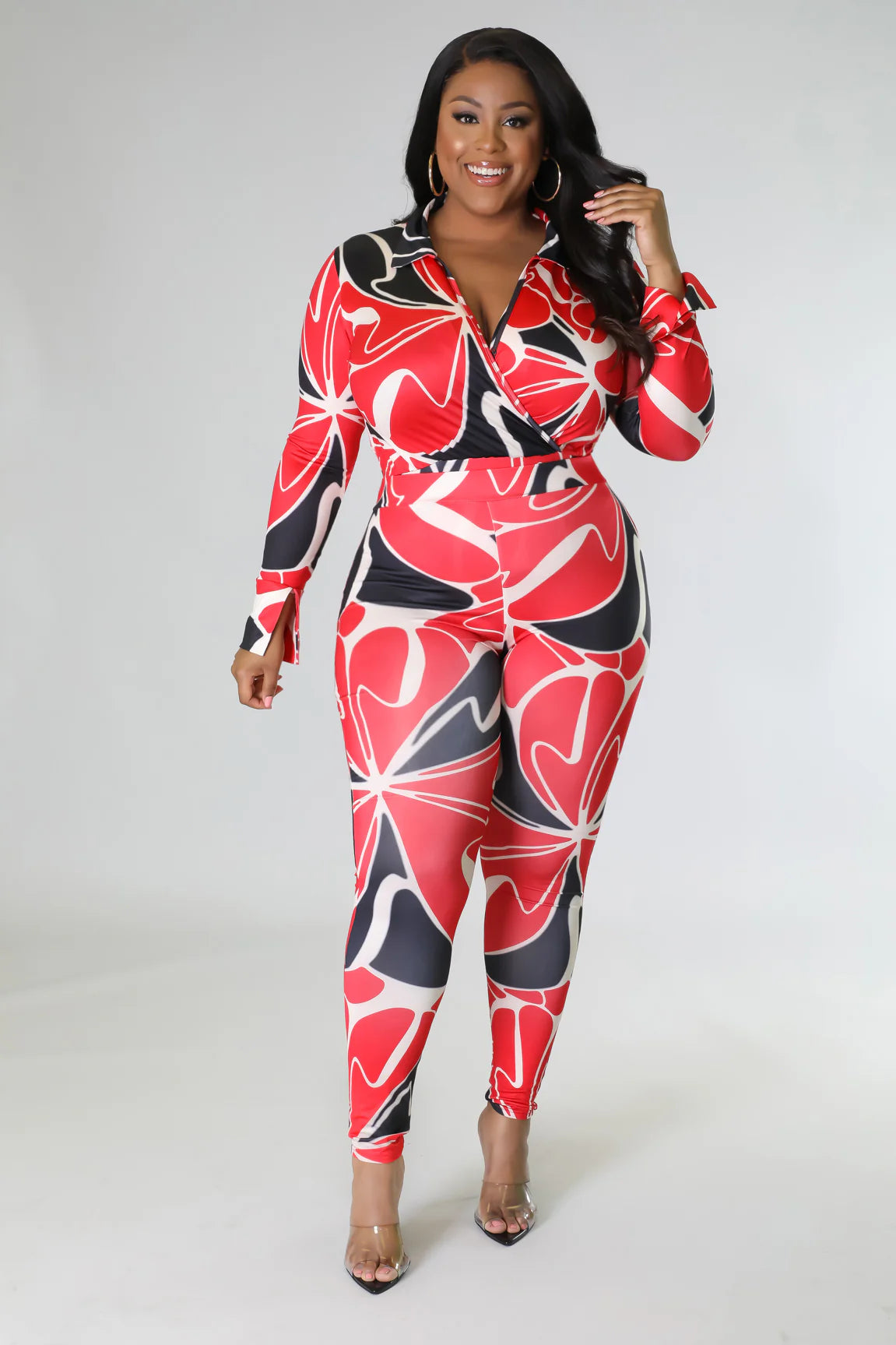 PLUS SIZE JASMINE Babe Bodysuit Legging SET-00