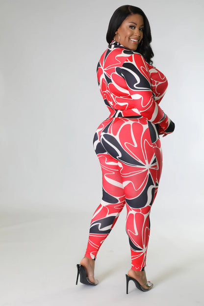 PLUS SIZE JASMINE Babe Bodysuit Legging SET-00