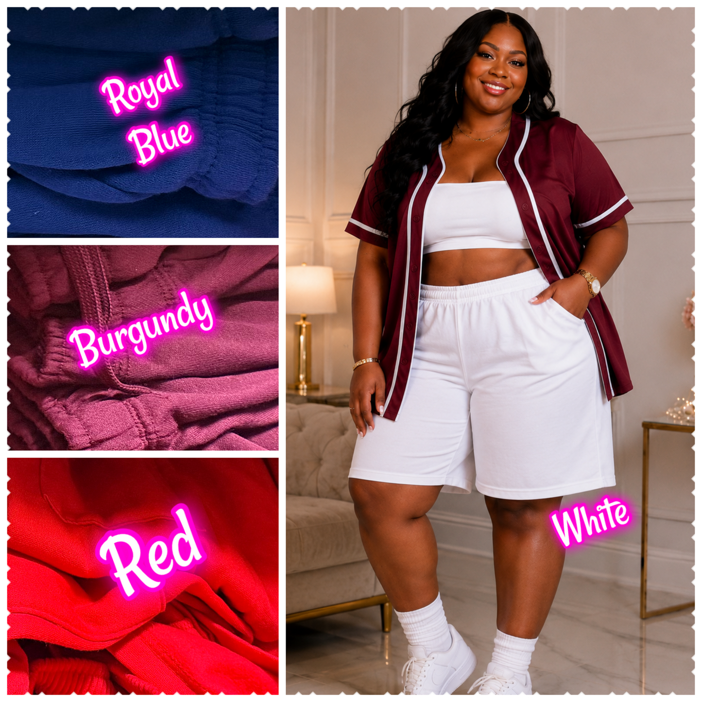 PLUS SIZE UNSIEX 3-POCKET COTTON SHORTS
