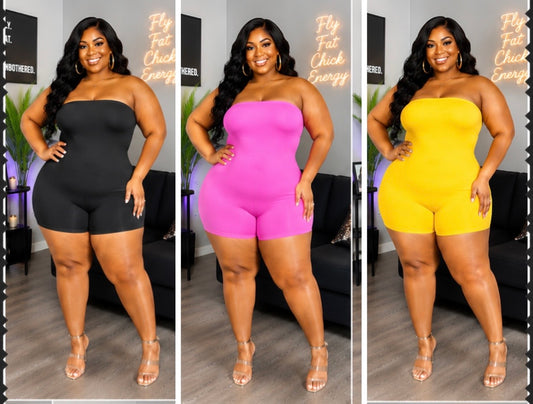 PLUS SIZE SLEEVLESS HALTER ROMPER-70
