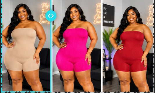 PLUS SIZE SLEEVLESS HALTER ROMPER-70