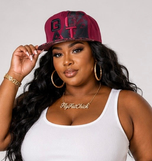 G.O.A.T SNAP BACK-BURGUNDY/BLACK