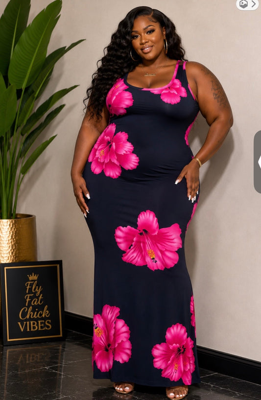 Plus Size "Island Muse Maxi"-PINK-52