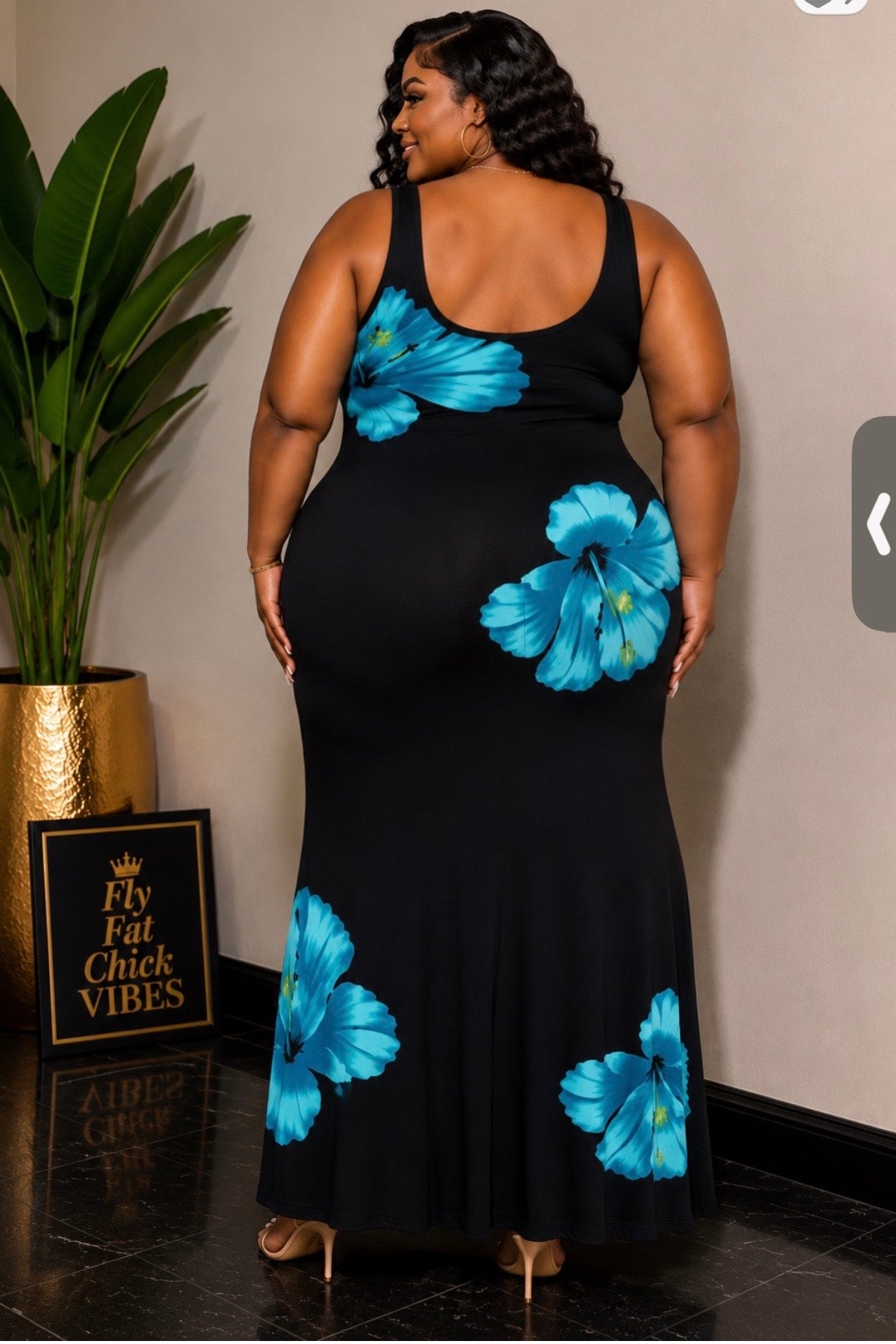 Plus Size "Island Muse Maxi"-BLUE