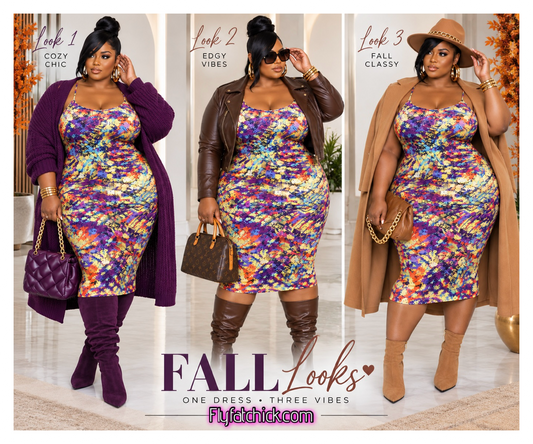 Plus Size Multi Colored Snake Print Mini Dress-48